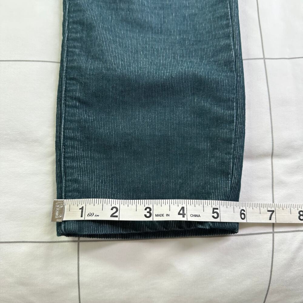 Carve Designs Skyler Pants Womens 6 Green Teal Skinny Corduroy Organic Cotton - Picture 13 of 13